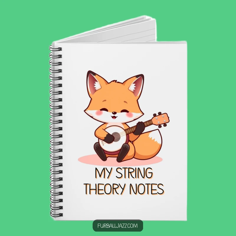 Funny Banjo Fox Notebook: Jot Down Ideas with Musical Woodland Charm