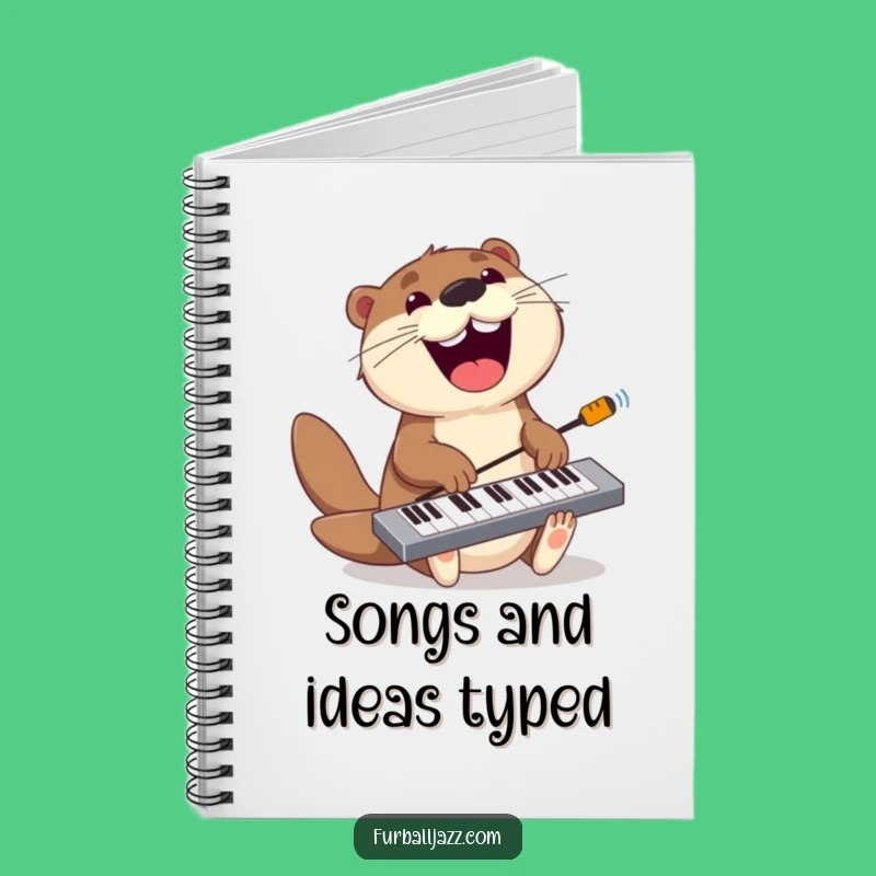 Funny Otter Keyboard Notebook - Lined Journal with Musician Otter Art, Gift