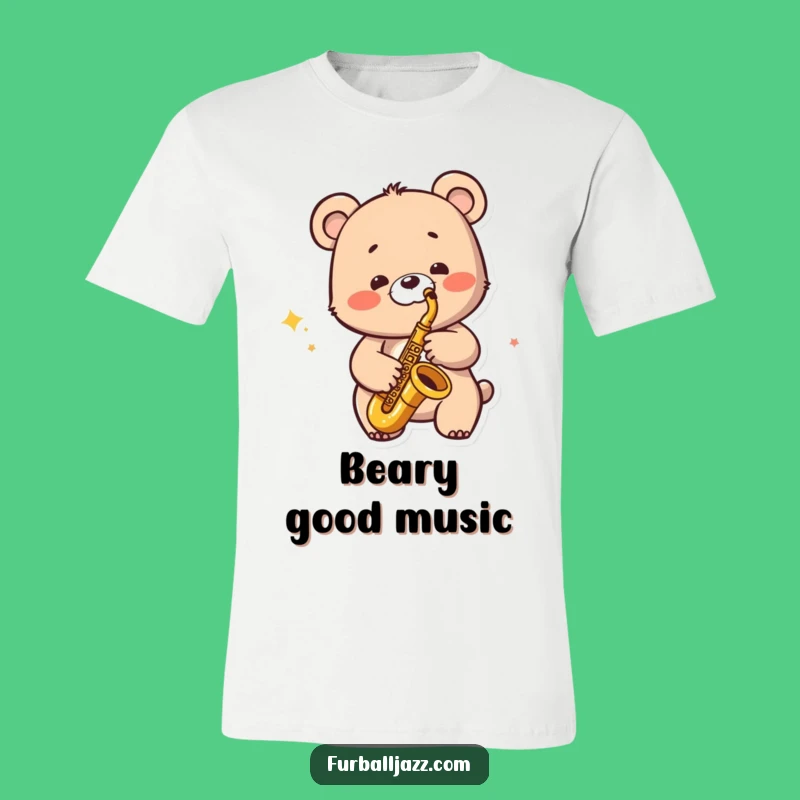Funny Jazzy Bear T-Shirt - Saxophone Solo, Bear Grooves, Ultimate Funny Gift