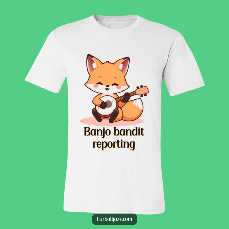 Funny Banjo Fox T-Shirt: Wearable Humor for Music and Animal Lovers