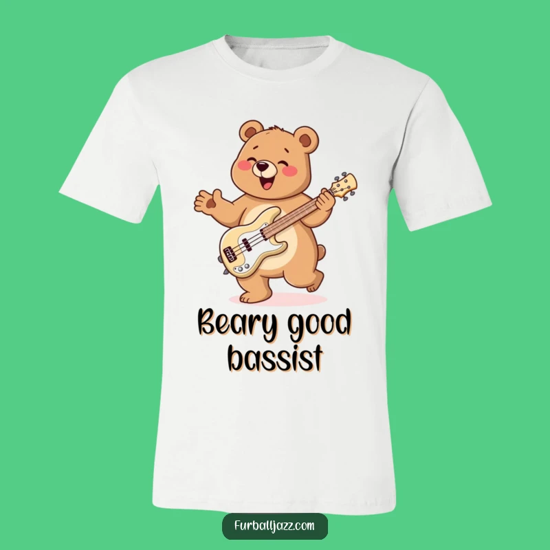 Funny Bear Bass Jig T-Shirt: Rockin' Bear's Awesome Funny Gift