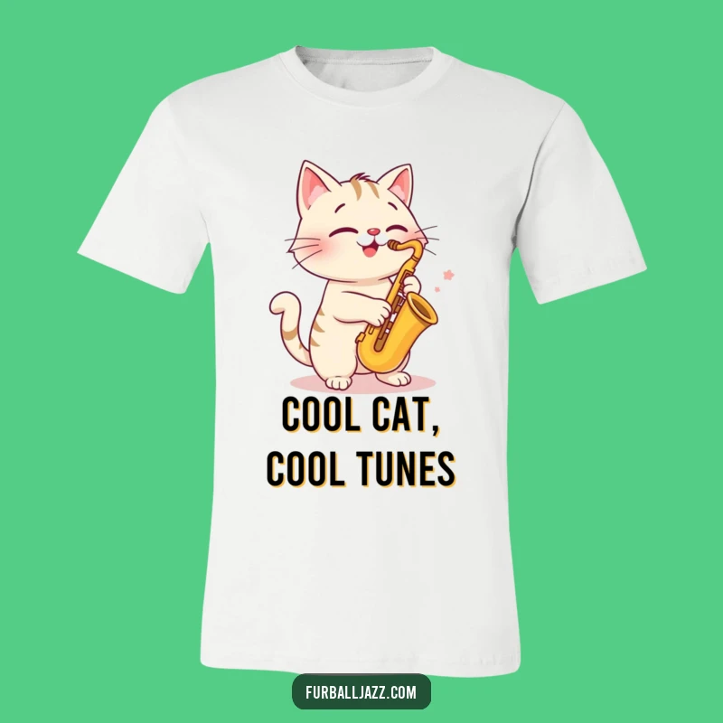 Funny Cat Saxophone Tee - Jazzy Musician T-Shirt, Perfect Gift