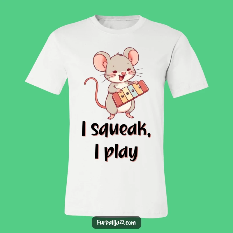 Funny Mouse Xylophone T-Shirt: Energetic Music Tee, Perfect Gift for Performers