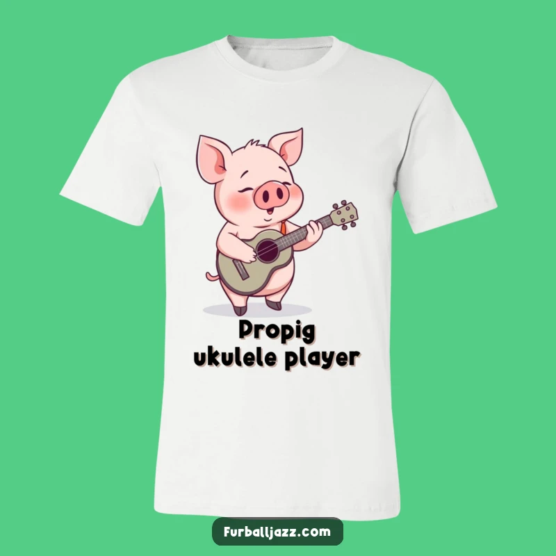 Funny Pig Ukulele T-Shirt: Playful Music for a Happy You - A Funny Gift