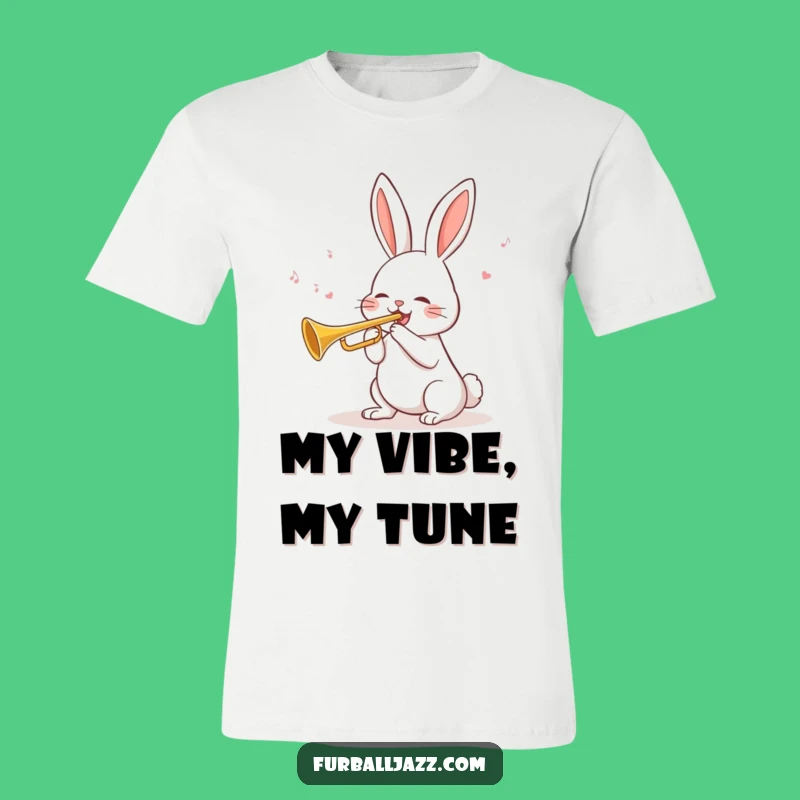 Funny Rabbit Trumpet T-Shirt - Cheerful Brass Player Gift