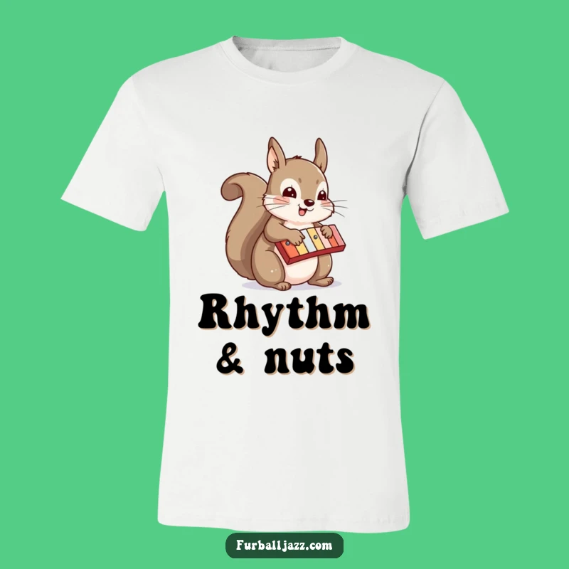 Funny Squirrel Xylophone T-Shirt - Comedic Woodland Creature Music Tee Gift