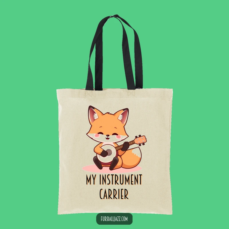 Funny Banjo Fox Tote Bag: Carry Your Tunes and Treasures Hilariously