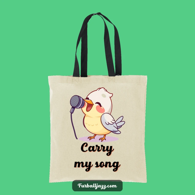 Funny Bird Singing Tote Bag - Carry Your Tunes Hilariously Gift