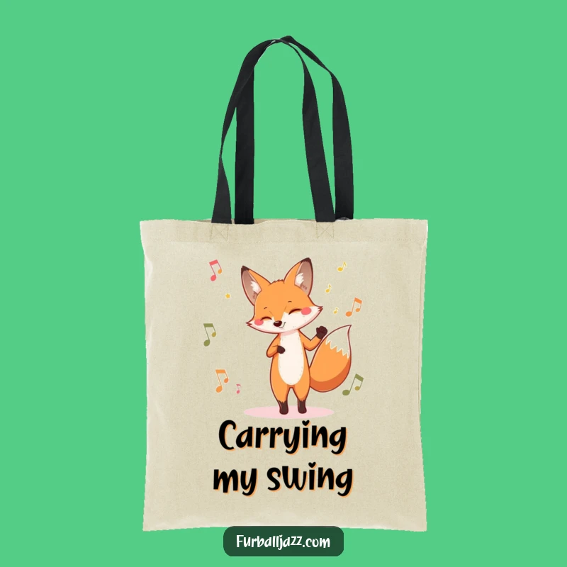 Funny Fox Jazz Tote Bag: Carry Your Tunes With Sly Style