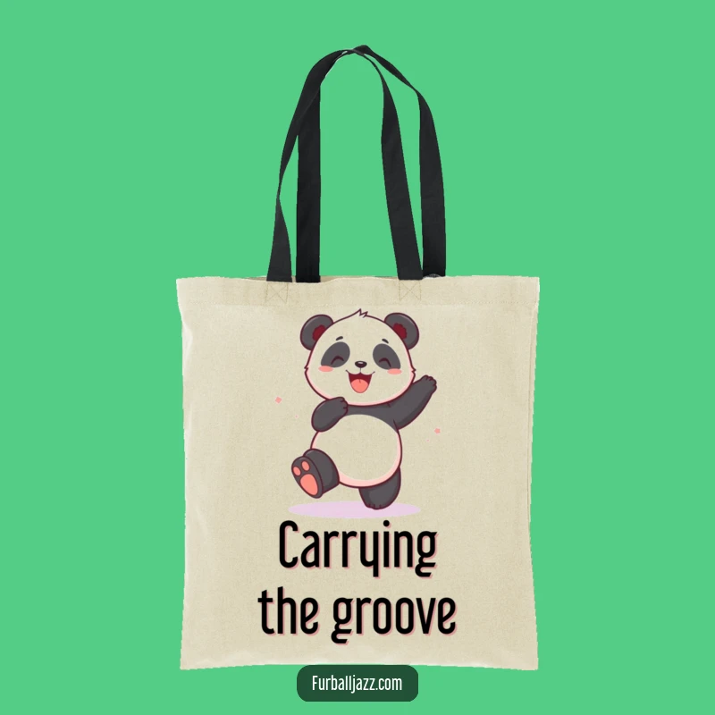 Funny Panda Dancing Tote Bag - Carry Your Rhythm Hilariously Gift