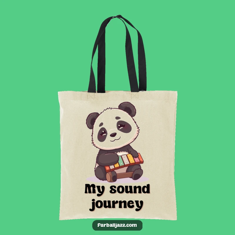 Funny Panda Xylophone Tote Bag: Carry Your Music, Great Funny Gift