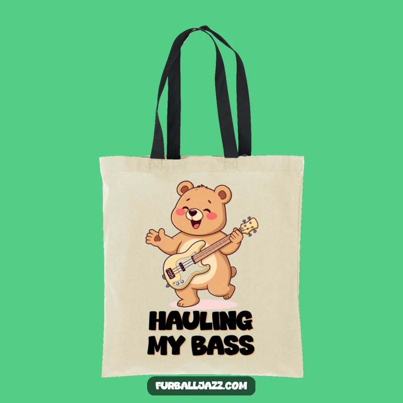 Funny Bear Bass Jig Tote Bag: Carry Your Tunes with This Funny Gift