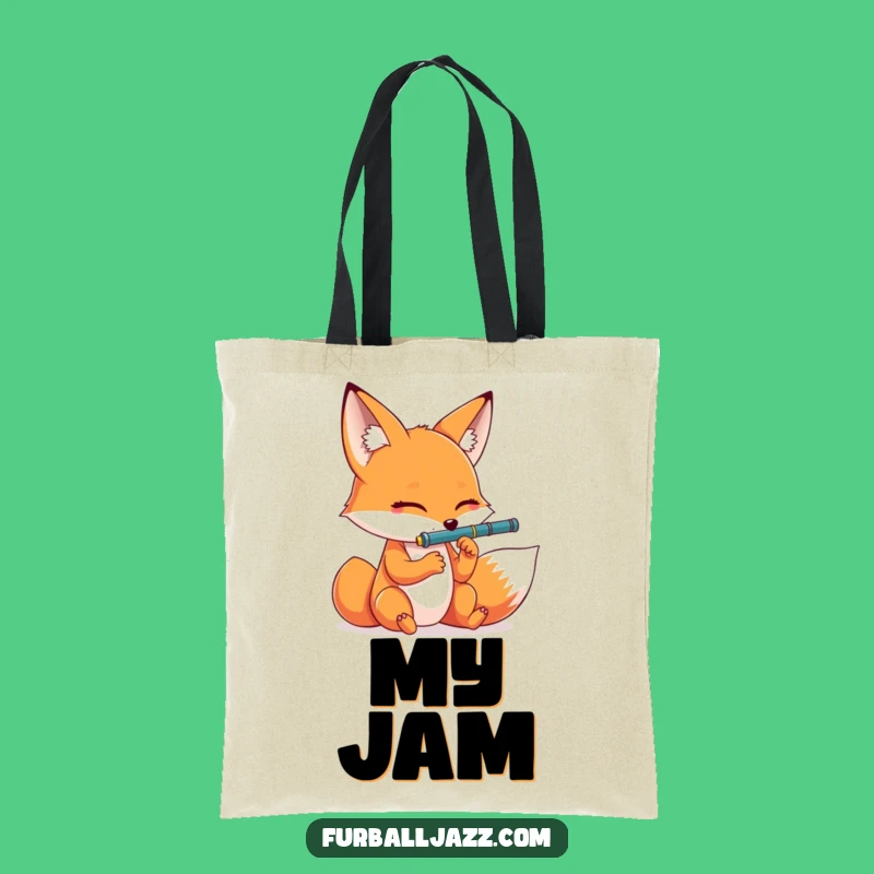 Funny Fox Clarinet Tote Bag: Carry Your Tunes and Humor in Style