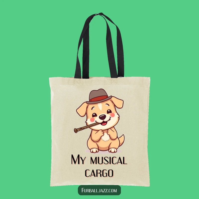 Funny Dog Jazz Tote Bag: Carry Your Tunes, Great Funny Gift